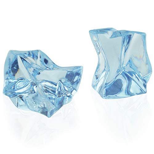Goodymax Künstliche Fake Eiswürfel Cubes Chunks aus Acryl 36 mm Eisblau 10 Stück - Diamanten EIS Dekoeis Kristalleis von Goodymax