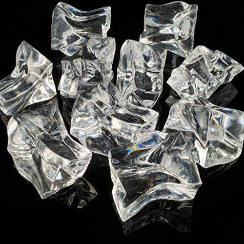 Goodymax® Künstliche Fake Eiswürfel Cubes Chunks aus Acryl 36 mm Farblos Klar Clear 10 Stück - Diamanten EIS Dekoeis Kristalleis von Goodymax