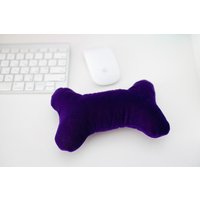 Knochen Förmiges Kissen Mauspad Hund Rest Handgelenk Blush Tier Hübsch Schwarz Niedlich Lustig Velour von goodzyk