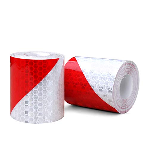 Reflektorband Klebeband, 2 Rolle 5cm*3m Hohe Intensitßt Reflektoren Sicherheit Selbstklebend Warnklebeband,Reflektierendes Band Straße Transport Anlagen Sicherheitserinnerung von ZANPOON