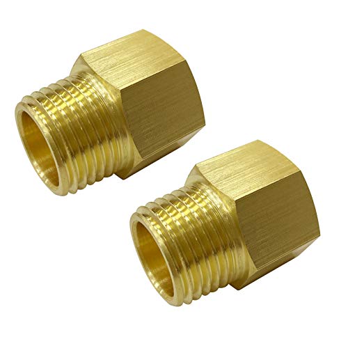 NPT 1/2 Zoll weiblich auf 1/2 Zoll Außengewinde Adapter Rohrverschraubung Brass (Two Piece) von gotonovo