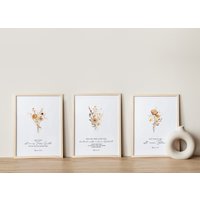 Christliche Poster Blumen Print Din A3 Set Mit Spruch/Bibelvers von gottsegnedich