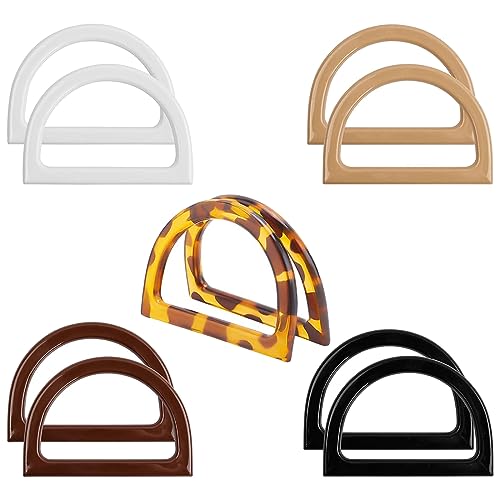 gotyou 10 Stücke Taschengriffe, Ersatz D-Form Handtasche Griff, Tasche Griff Zubehör, Handtasche Griffe Ersatz, D-Form Handtasche Tragegriff für Taschen Taschenherstellung Zubehör von gotyou