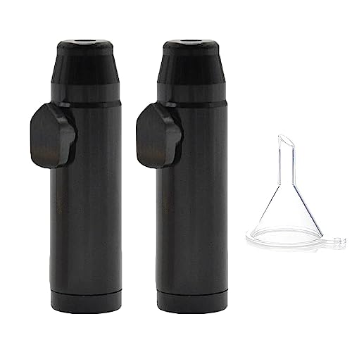 gotyou 2 Stück Dosierer Portionierer Sniff Snuff Bottle Sniffer Spender Dispenser,Schnupftabak Dosierer, Snuff Board, für Schnupftabakliebhaber im Freien auf Reisen (Schwarz) von gotyou