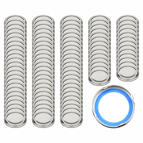 gouveo 100er Set Ersatzdeckel für Marmeladengläser - TO63 silberfarben BS - Schraubdeckel aus Metall für Schraubgläser und Einmachgläser - Twist-Off Deckel (TO63SBS) von gouveo