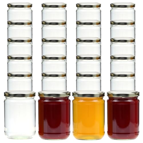 gouveo 24er Set Einmachgläser 580 ml Klassik mit Schraubdeckel silberfarben BS - Leere Vorratsgläser mit TO82 Deckel für Overnight Oats, Marmelade, Fruchtmus, Eintöpfe, Selbstgemachtes (EGKB580SBS) gouveo 24er Set Einmachgläser 580 ml Klassik mit Schraubdeckel silberfarben BS - Leere Vorratsgläser mit TO82 Deckel für Overnight Oats, Marmelade, Fruchtmus, Eintöpfe, Selbstgemachtes (EGKB580SBS) von gouveo