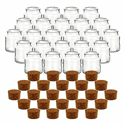 gouveo 24er Set Gewürzgläser 200 ml Rondo mit Presskorken - Leere Korkengläser zum Befüllen - Runde Vorratsgläser mit Korken für Kräuter, Gewürze, Kosmetik gouveo 24er Set Gewürzgläser 200 ml Rondo mit Presskorken - Leere Korkengläser zum Befüllen - Runde Vorratsgläser mit Korken für Kräuter, Gewürze, Kosmetik von gouveo