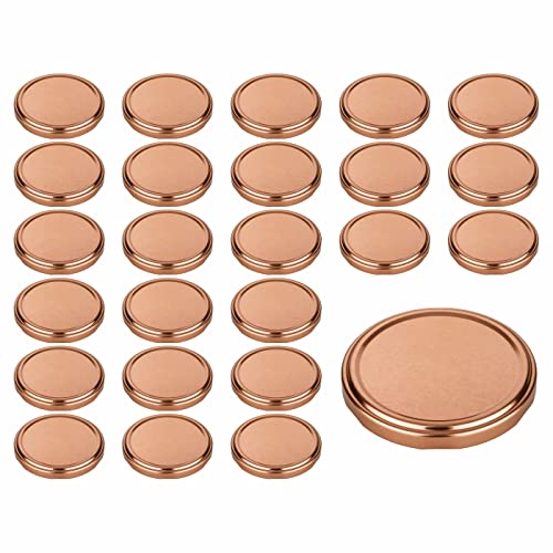 gouveo 25er Set Ersatzdeckel für Marmeladengläser - bronzefarben - Schraubdeckel aus Metall für Sturzgläser und Einmachgläser - TO82 mm Twist-Off Deckel von gouveo