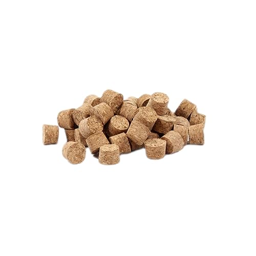 gouveo 80er Set Korken CB60 - Presskorken (ØxH) 23/26 x 15 mm - Kleine Spitzkorken aus Naturkork zum Verschließen von Glasgefäßen oder Basteln von gouveo