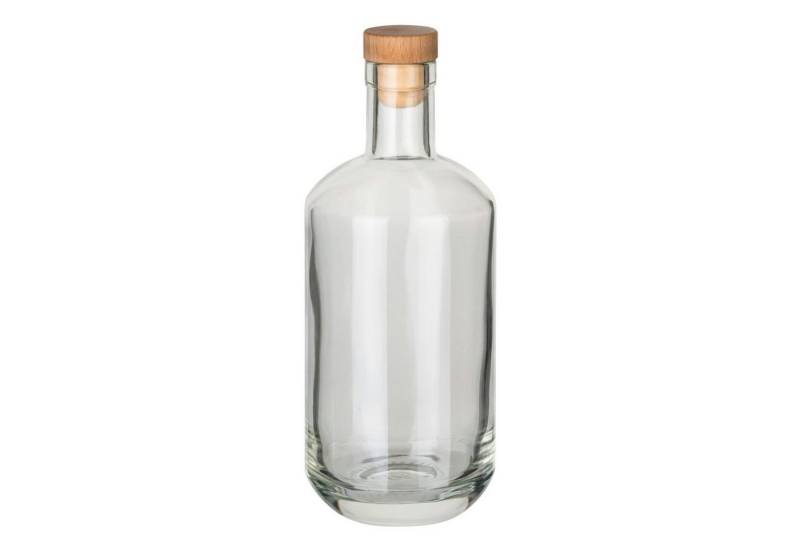 gouveo Dekanter 700 ml Pacho mit Korken - Design-Flasche 0,7l aus Glas, (1-tlg), Holzgriffkorken von gouveo
