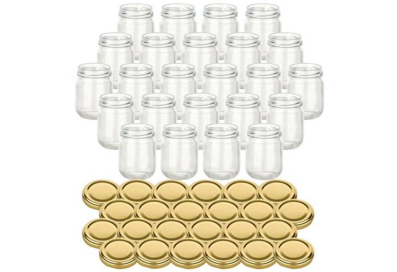 gouveo Einmachglas 125 ml Helix mit Schraubdeckel TO 53 - Leere Marmeladengläser, (24-tlg) von gouveo