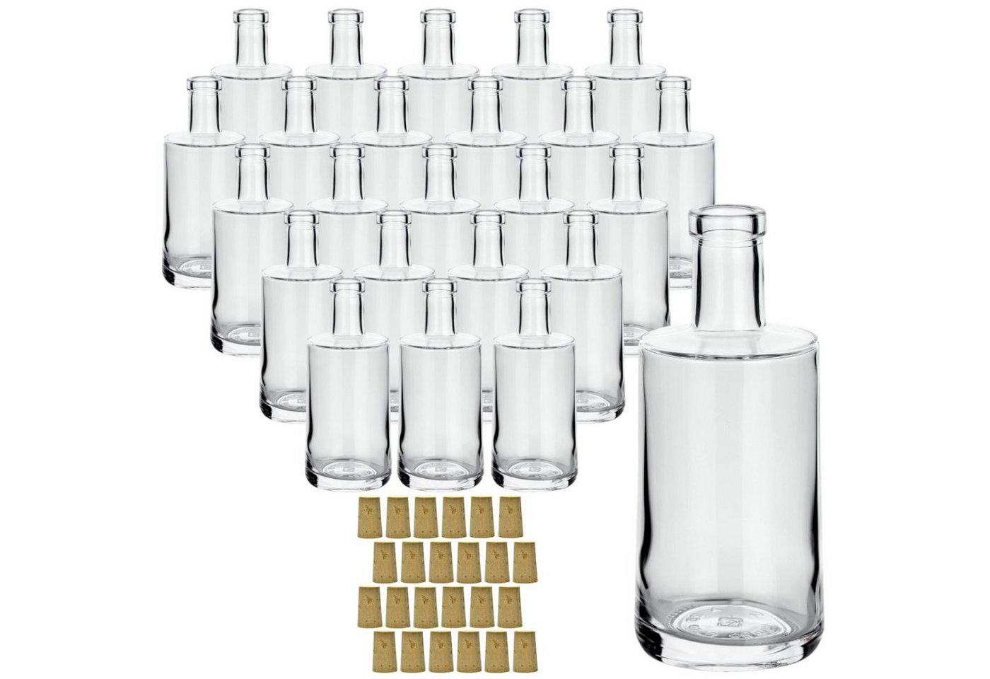 gouveo Trinkflasche Glasflasche 250 ml Prim mit Korken - Schöne Flasche 0,25 l, 24 Flaschen mit Spitzkorken gouveo Trinkflasche Glasflasche 250 ml Prim mit Korken - Schöne Flasche 0,25 l, 24 Flaschen mit Spitzkorken von gouveo