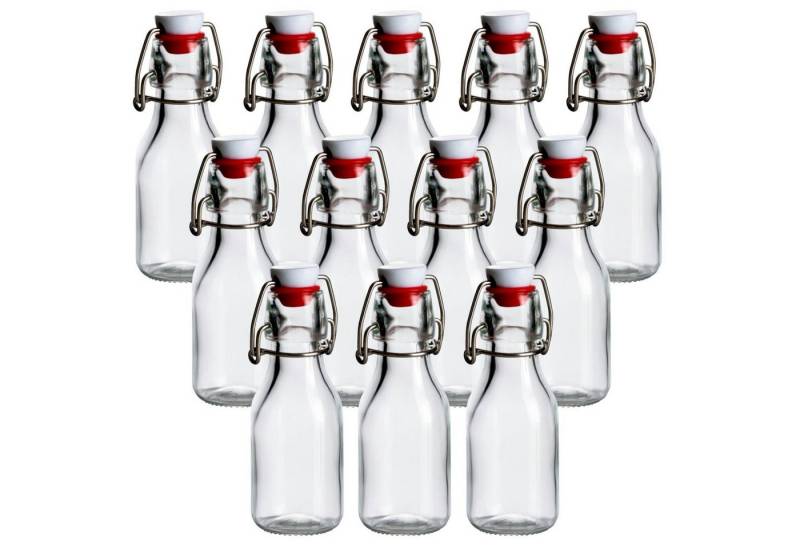 gouveo Trinkflasche Glasflaschen 100 ml mit Bügelverschluss rot - Kleine Bügel-Flasche, 12er Set gouveo Trinkflasche Glasflaschen 100 ml mit Bügelverschluss rot - Kleine Bügel-Flasche, 12er Set von gouveo