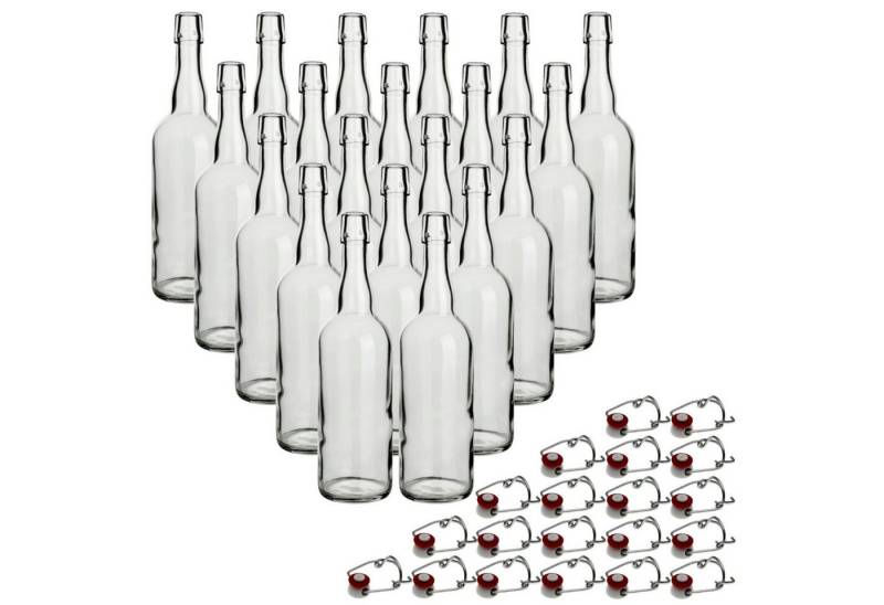 gouveo Trinkflasche Glasflaschen 750 ml Rondo mit Bügelverschluss rot - Bügel-Flasche, 20er Set gouveo Trinkflasche Glasflaschen 750 ml Rondo mit Bügelverschluss rot - Bügel-Flasche, 20er Set von gouveo