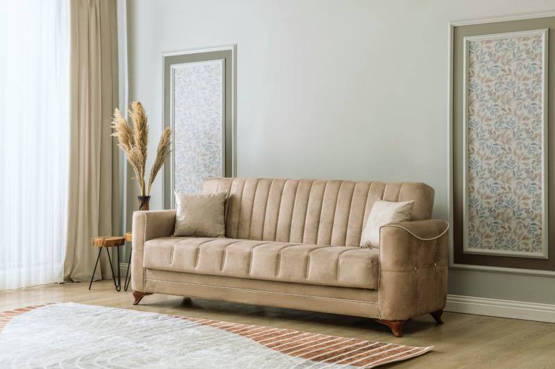 gowoll 3-Sitzer Sofa mit Schlaffunktion und Stauraum Schlafsessel Gästebett von gowoll
