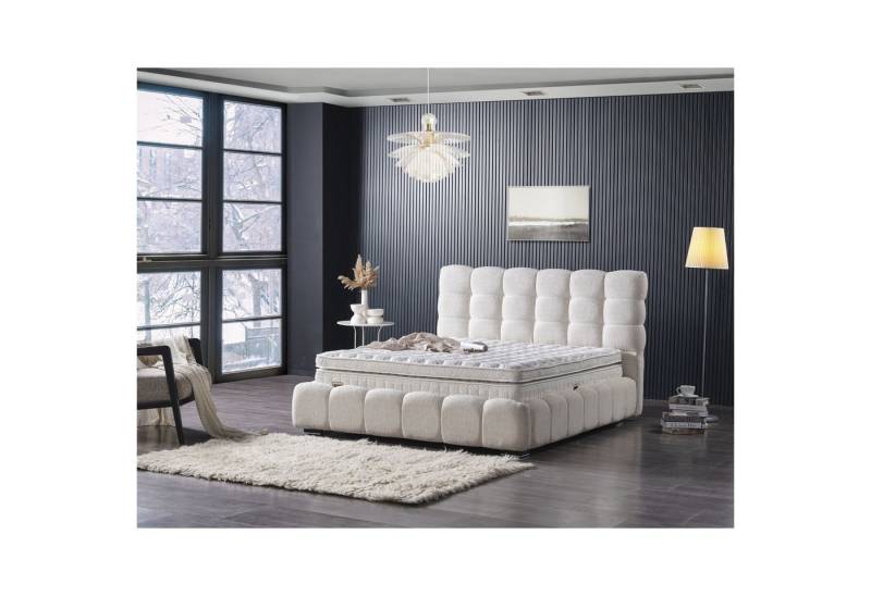 gowoll Boxspringbett 160x200 mit Soft Matratzen und Topper inkl. Kopfteil Wolken, H2 Hartegrad Taschenfederkernmatratze Doucinelle Stoff gowoll Boxspringbett 160x200 mit Soft Matratzen und Topper inkl. Kopfteil Wolken, H2 Hartegrad Taschenfederkernmatratze Doucinelle Stoff von gowoll