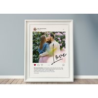 Foto-Poster Love Instagram Stil, Personalisiertes Geschenk, Valentinstag, Foto-Collage, Hochzeit, Verlobung Foto-Poster Love Instagram Stil, Personalisiertes Geschenk, Valentinstag, Foto-Collage, Hochzeit, Verlobung von grafikliebe
