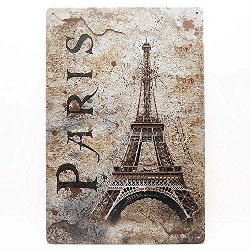 Vintage Blechschild Eiffelturm Paris Lustige Neuheit Metallschild Retro Wanddekoration für Haus Tor Garten Bars Restaurants Cafes Büro Geschäft Pubs Club Schild Geschenk 20 x 30 cm Plakette Vintage Blechschild Eiffelturm Paris Lustige Neuheit Metallschild Retro Wanddekoration für Haus Tor Garten Bars Restaurants Cafes Büro Geschäft Pubs Club Schild Geschenk 20 x 30 cm Plakette von graman