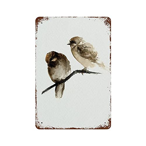 Vintage Metall Blechschild Vögel Aquarell Aluminium Metallschild Braun Spatz Natürliche Wohnkultur Abstrakte Vogel Metall Blechschild Zwei Spatzen Kunst Dekor Rustikal Shabby Chic Dekor 30,5 x 20,3 cm Vintage Metall Blechschild Vögel Aquarell Aluminium Metallschild Braun Spatz Natürliche Wohnkultur Abstrakte Vogel Metall Blechschild Zwei Spatzen Kunst Dekor Rustikal Shabby Chic Dekor 30,5 x 20,3 cm von graman