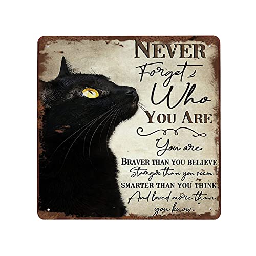 graman Never Forget Who You Are Vertikales Vintage-Blechschild Tierkunst Wandschild Katzenliebhaber Geschenk Niedliche Katze Vintage Kunst Poster Plakette Home Wall Decor Eingangsdekoration Galerie graman Never Forget Who You Are Vertikales Vintage-Blechschild Tierkunst Wandschild Katzenliebhaber Geschenk Niedliche Katze Vintage Kunst Poster Plakette Home Wall Decor Eingangsdekoration Galerie von graman