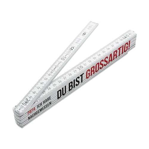 Zollstock Vatertag "Papa, ich habe nachgemessen: Du bist grossartig!" – Meterstab als originelles Vatertagsgeschenk oder Geburtstagsgeschenk für Heimwerker Zollstock Vatertag "Papa, ich habe nachgemessen: Du bist grossartig!" – Meterstab als originelles Vatertagsgeschenk oder Geburtstagsgeschenk für Heimwerker von gravur-fabrik.de