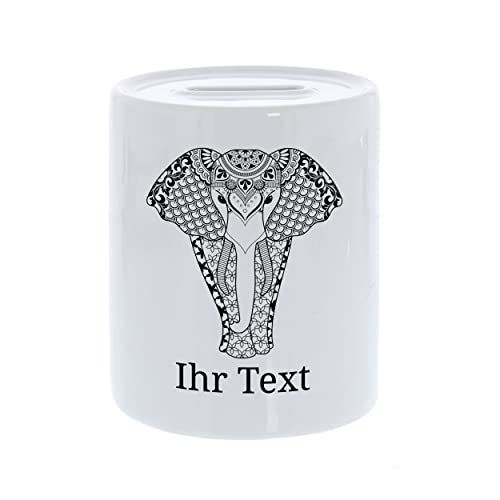 gravur-fabrik.de – personalisierbare Spardose mit Wunschtext – Zentangle Elefant Motiv – individuelles Geldgeschenk für Erwachsene und Kinder – perfekte Geschenkidee für jeden Anlass gravur-fabrik.de – personalisierbare Spardose mit Wunschtext – Zentangle Elefant Motiv – individuelles Geldgeschenk für Erwachsene und Kinder – perfekte Geschenkidee für jeden Anlass von gravur-fabrik.de