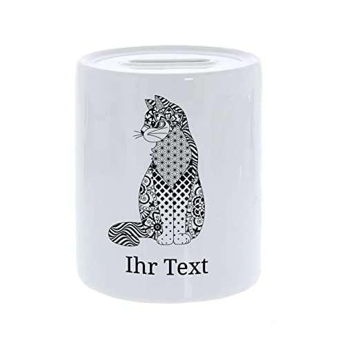 gravur-fabrik.de – personalisierbare Spardose mit Wunschtext – Zentangle Katze Motiv – individuelles Geldgeschenk für Erwachsene und Kinder – perfekte Geschenkidee für jeden Anlass gravur-fabrik.de – personalisierbare Spardose mit Wunschtext – Zentangle Katze Motiv – individuelles Geldgeschenk für Erwachsene und Kinder – perfekte Geschenkidee für jeden Anlass von gravur-fabrik.de