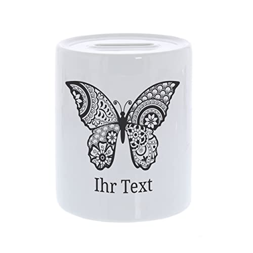 gravur-fabrik.de – personalisierbare Spardose mit Wunschtext – Zentangle Schmetterling Motiv – individuelles Geldgeschenk für Erwachsene und Kinder – perfekte Geschenkidee für jeden Anlass gravur-fabrik.de – personalisierbare Spardose mit Wunschtext – Zentangle Schmetterling Motiv – individuelles Geldgeschenk für Erwachsene und Kinder – perfekte Geschenkidee für jeden Anlass von gravur-fabrik.de