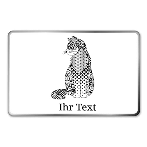gravur-farbik.de – personalisierbare eckige Dose mit Name oder Wunschtext – Zentangle Katze Motiv – bedruckte Geschenkdose – ideale Keksdose, Metalldose, Plätzchendose gravur-farbik.de – personalisierbare eckige Dose mit Name oder Wunschtext – Zentangle Katze Motiv – bedruckte Geschenkdose – ideale Keksdose, Metalldose, Plätzchendose von gravur-fabrik.de