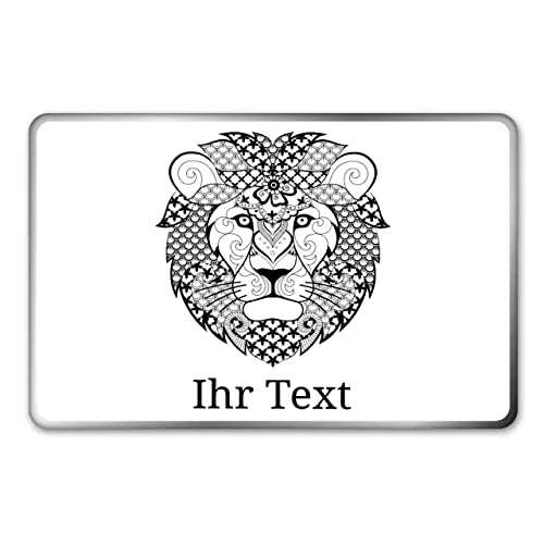 gravur-farbik.de – personalisierbare eckige Dose mit Name oder Wunschtext – Zentangle Löwe Motiv – bedruckte Geschenkdose – ideale Keksdose, Metalldose, Plätzchendose gravur-farbik.de – personalisierbare eckige Dose mit Name oder Wunschtext – Zentangle Löwe Motiv – bedruckte Geschenkdose – ideale Keksdose, Metalldose, Plätzchendose von gravur-fabrik.de