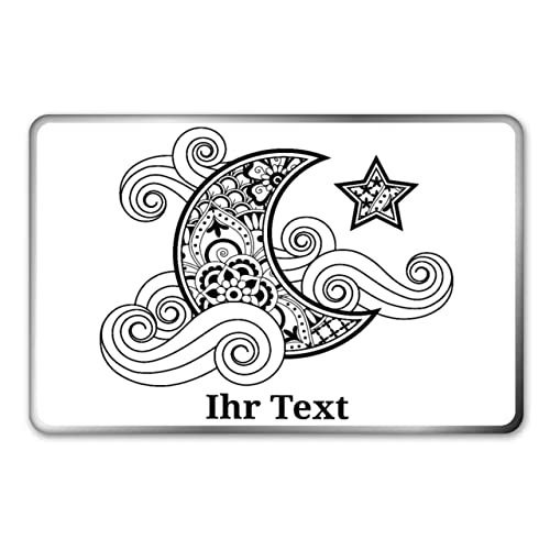 gravur-farbik.de – personalisierbare eckige Dose mit Name oder Wunschtext – Zentangle Mond Motive – bedruckte Geschenkdose – ideale Keksdose, Metalldose, Plätzchendose gravur-farbik.de – personalisierbare eckige Dose mit Name oder Wunschtext – Zentangle Mond Motive – bedruckte Geschenkdose – ideale Keksdose, Metalldose, Plätzchendose von gravur-fabrik.de