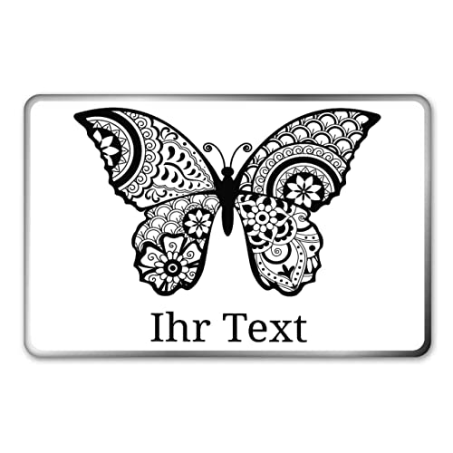 gravur-farbik.de – personalisierbare eckige Dose mit Name oder Wunschtext – Zentangle Schmetterling Motiv – bedruckte Geschenkdose – ideale Keksdose, Metalldose, Plätzchendose gravur-farbik.de – personalisierbare eckige Dose mit Name oder Wunschtext – Zentangle Schmetterling Motiv – bedruckte Geschenkdose – ideale Keksdose, Metalldose, Plätzchendose von gravur-fabrik.de