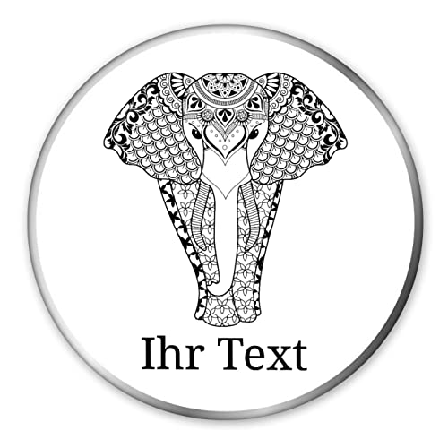 gravur-farbik.de – personalisierbare runde Dose mit Name oder Wunschtext – Zentangle Elefant Motiv – bedruckte Geschenkdose – ideale Keksdose, Metalldose, Plätzchendose gravur-farbik.de – personalisierbare runde Dose mit Name oder Wunschtext – Zentangle Elefant Motiv – bedruckte Geschenkdose – ideale Keksdose, Metalldose, Plätzchendose von gravur-fabrik.de