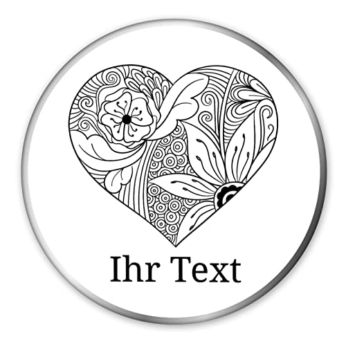 gravur-farbik.de – personalisierbare runde Dose mit Name oder Wunschtext – Zentangle Herz Motiv – bedruckte Geschenkdose – ideale Keksdose, Metalldose, Plätzchendose gravur-farbik.de – personalisierbare runde Dose mit Name oder Wunschtext – Zentangle Herz Motiv – bedruckte Geschenkdose – ideale Keksdose, Metalldose, Plätzchendose von gravur-fabrik.de