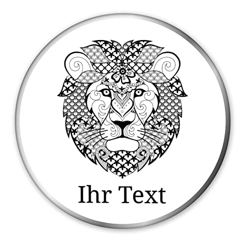 gravur-farbik.de – personalisierbare runde Dose mit Name oder Wunschtext – Zentangle Löwe Motiv – bedruckte Geschenkdose – ideale Keksdose, Metalldose, Plätzchendose gravur-farbik.de – personalisierbare runde Dose mit Name oder Wunschtext – Zentangle Löwe Motiv – bedruckte Geschenkdose – ideale Keksdose, Metalldose, Plätzchendose von gravur-fabrik.de
