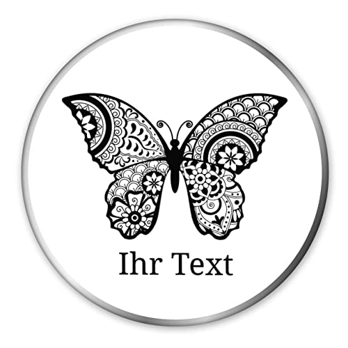 gravur-farbik.de – personalisierbare runde Dose mit Name oder Wunschtext – Zentangle Schmetterling Motiv – bedruckte Geschenkdose – ideale Keksdose, Metalldose, Plätzchendose gravur-farbik.de – personalisierbare runde Dose mit Name oder Wunschtext – Zentangle Schmetterling Motiv – bedruckte Geschenkdose – ideale Keksdose, Metalldose, Plätzchendose von gravur-fabrik.de