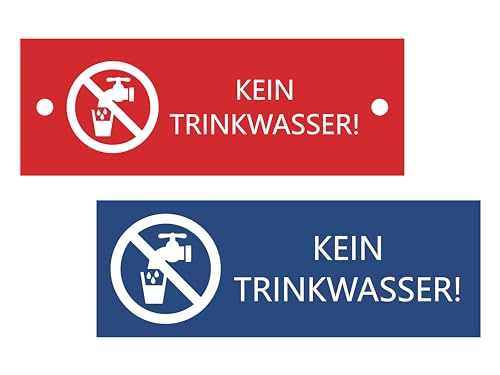 Schild KEIN TRINKWASSER 70x25mm | selbstklebend oder Bohrungen Löcher Schrauben mehrere Farben wetterfest UV-beständig für Wasserhahn außen Schild KEIN TRINKWASSER 70x25mm | selbstklebend oder Bohrungen Löcher Schrauben mehrere Farben wetterfest UV-beständig für Wasserhahn außen von gravurfix