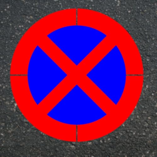 gravurfix Schablone absolutes Halteverbot | Sprühschablone Bodenmarkierung Parkverbot Rot Blau verschiedene Größen 60x60cm, 50x50, 40x40cm gravurfix Schablone absolutes Halteverbot | Sprühschablone Bodenmarkierung Parkverbot Rot Blau verschiedene Größen 60x60cm, 50x50, 40x40cm von gravurfix
