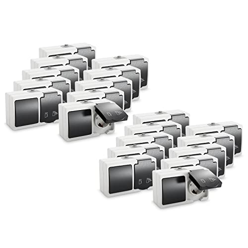 greate 20x Aufputz Schalter Steckdose Kombination mit IP54 für Feuchtraum - Steckdose Aufputz mit Wechselschalter 250V & 16A - Aufputzsteckdose mit Schalter, Steckdose Schalter Aufputz von greate