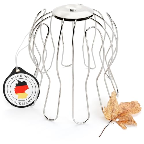 greate Dachrinnen Laubschutz Edelstahl 87 bis 100mm einstellbar - Fallrohrschutz als Regenrinnen Laubschutz - Laubfang Fallrohr, Dachrinnen Sieb, Sieb für Regenfallrohr, Sieb Dachrinne von greate