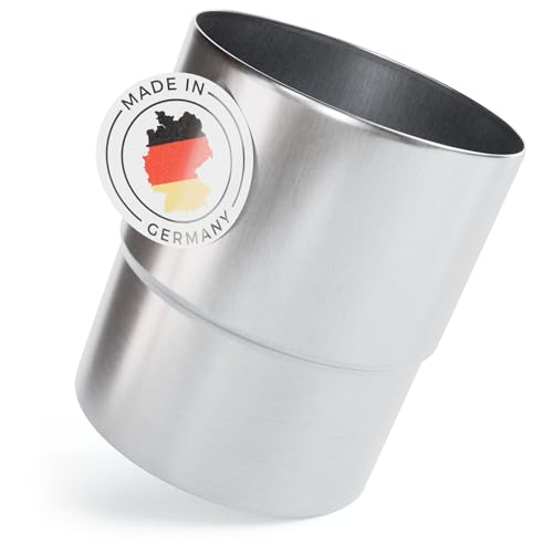 greate Fallrohr Adapter 100 mm aus Titan Zink - Steckmuffe DN 100 für Fallrohre mit 100mm Durchmesser - Titanzink Ablaufrohrverbinder für Dachrinnen Entwässerung von greate