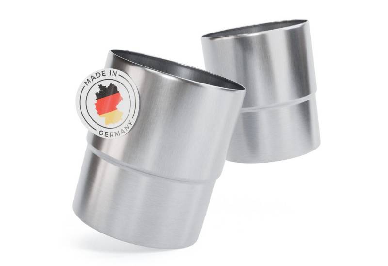 greate. Regenfallrohr 2x Fallrohr Adapter 100 mm Titan Zink - Steckmuffe Ablaufrohrverbinder, (2-tlg), Made in Germany von greate.