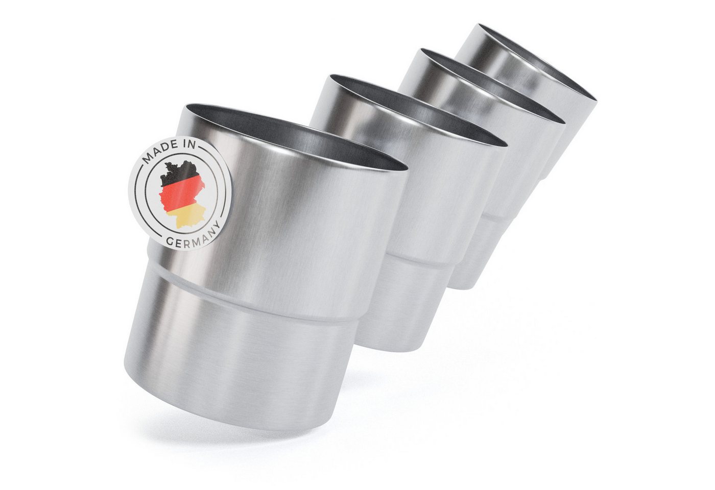 greate. Regenfallrohr 4x Fallrohr Adapter 100 mm Titan Zink - Steckmuffe Ablaufrohrverbinder, (4-tlg), Made in Germany von greate.