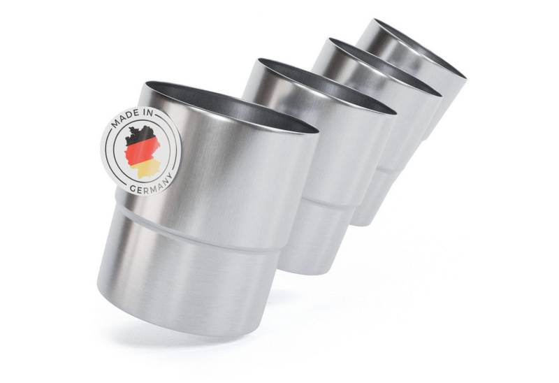 greate. Regenfallrohr 4x Fallrohr Adapter 100 mm Titan Zink - Steckmuffe Ablaufrohrverbinder, (4-tlg), Made in Germany von greate.