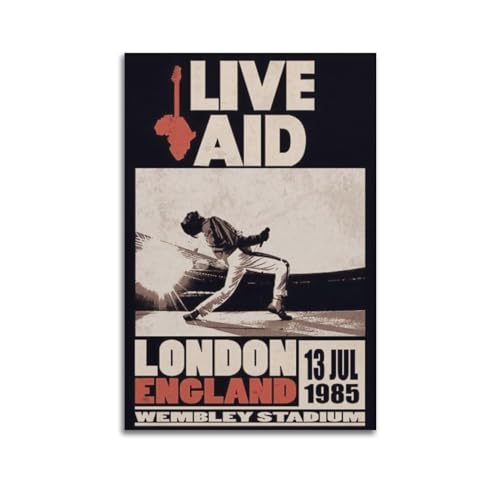 Live Aid Album-Poster, Leinwand-Poster, Raumdekoration, ästhetisches Poster, künstlerisches Poster für Schlafzimmer, Wohnzimmer, Wände, 30 x 45 cm, ungerahmter Stil Live Aid Album-Poster, Leinwand-Poster, Raumdekoration, ästhetisches Poster, künstlerisches Poster für Schlafzimmer, Wohnzimmer, Wände, 30 x 45 cm, ungerahmter Stil von greb