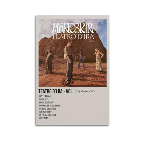 Måneskin Album-Poster, Leinwand-Poster, Raumdekoration, ästhetisches Poster, künstlerisches Poster für Schlafzimmer, Wohnzimmer, Wände, 30 x 45 cm, ungerahmter Stil Måneskin Album-Poster, Leinwand-Poster, Raumdekoration, ästhetisches Poster, künstlerisches Poster für Schlafzimmer, Wohnzimmer, Wände, 30 x 45 cm, ungerahmter Stil von greb