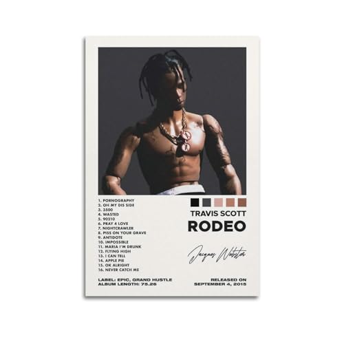 greb Travis Scott Album-Poster, Leinwand-Poster, Raumdekoration, ästhetisches Poster, künstlerisches Poster für Schlafzimmer, Wohnzimmer, Wände, 20 x 30 cm, ungerahmter Stil von greb