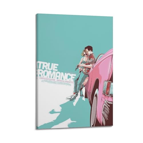 greb True Romance Filmposter auf Leinwand, Raumdekoration, ästhetisches Poster, künstlerisches Poster für Schlafzimmer, Wohnzimmer, Wände, 20 x 30 cm, Rahmenstil von greb