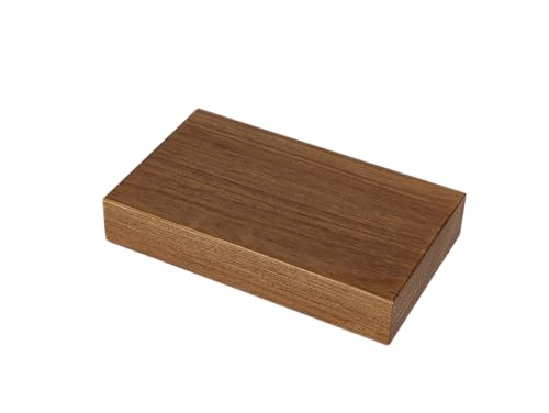 Gerader Holzsockel aus Massivholz, Eiche hell matt, verschiedene Maße (17 x 10 x 3) von GRECA