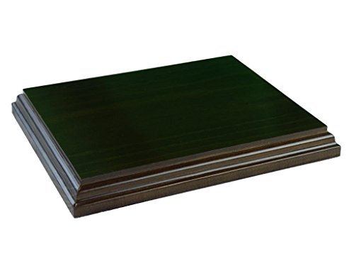 Holzsockel. Rechteckig Ständer. Finish Lack Walnuss satiniert Massivholz 21 * 17 von Greca